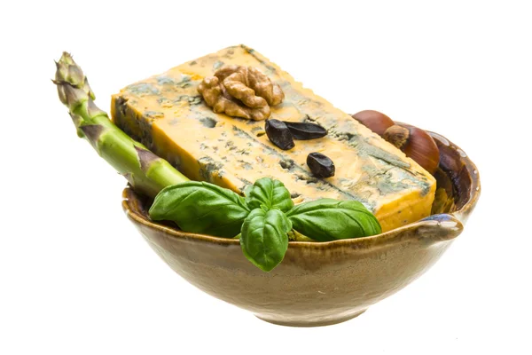 Formaggio d'oro con stampo — Foto Stock