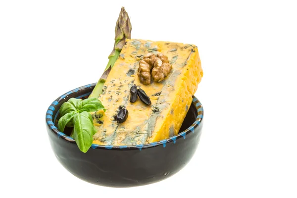 Guld ost med skimmel - Stock-foto