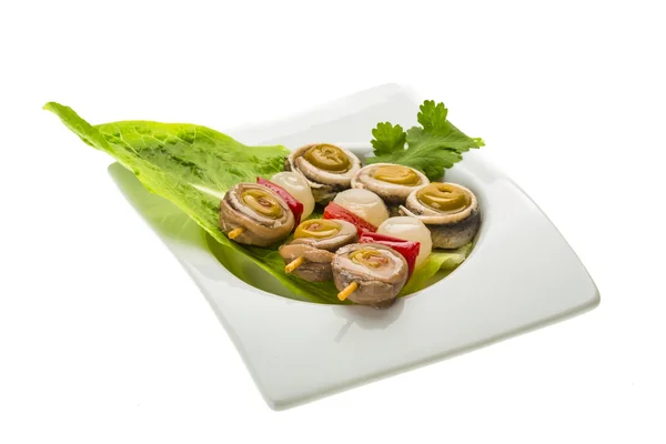 Anchovy rolls — Stock Photo, Image