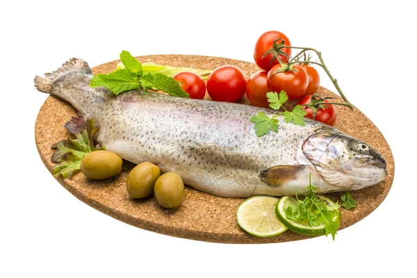 Fresh raw rainbow trout — Stock Photo, Image