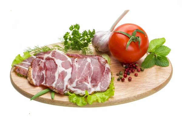 Bacon con verdure — Foto Stock