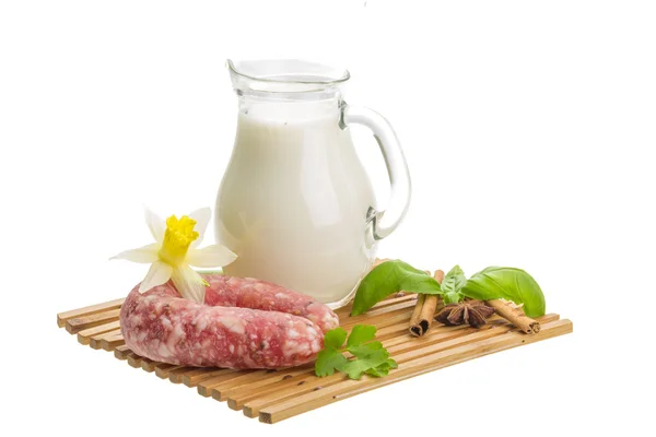 Breakfast with milk — Stock Photo, Image