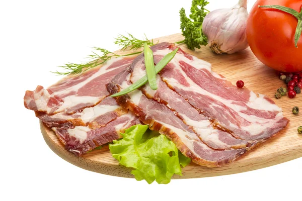 Bacon with vegetables — Stock Photo, Image