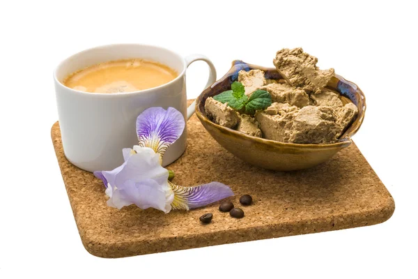 Caffè con girasole Halva — Foto Stock