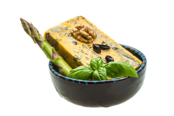 Formaggio d'oro con stampo — Foto Stock