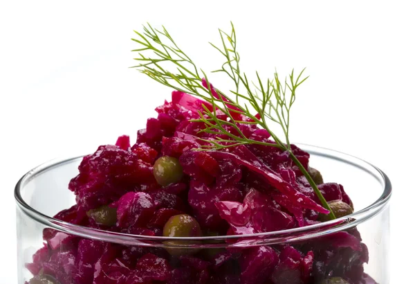 Vinaigrette Russian beetroot salad — Stock Photo, Image