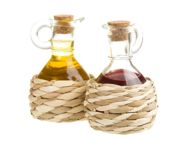 Red Wine Vinegar and sunflower oil — Stock Photo, Image