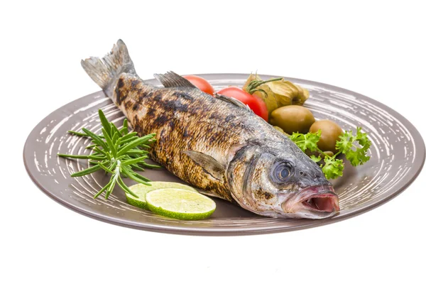 Roasted seabass — Stock Photo, Image