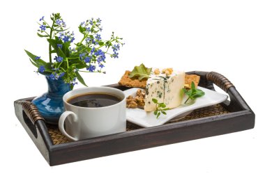 kahvaltı kahve ve peynir ile