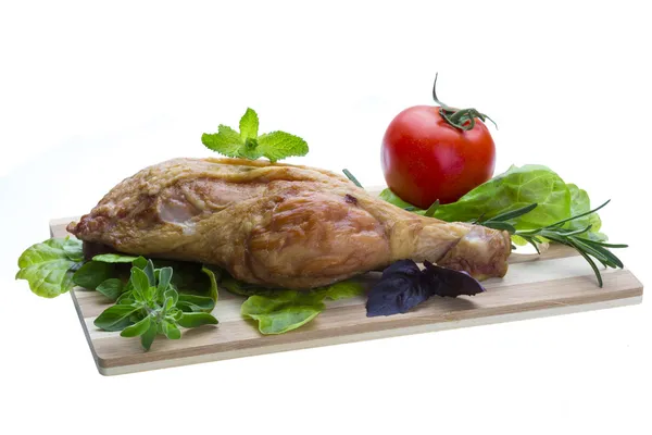 Smoked chicken leg — Stock Photo, Image