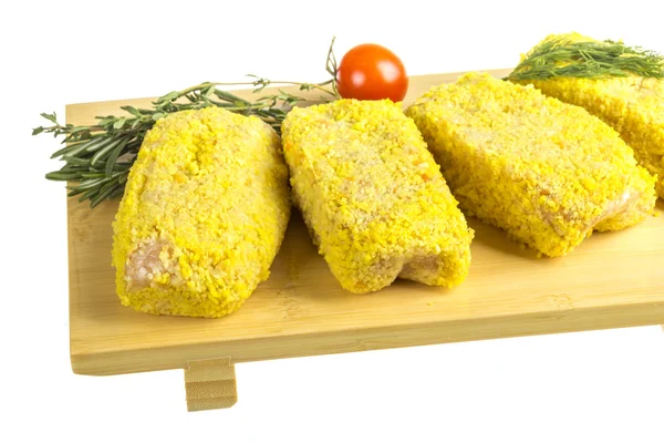 Frozen chicken cutlets — Stock Photo, Image