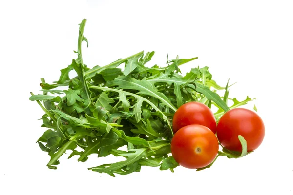 Ruccola con cereza de tomate —  Fotos de Stock