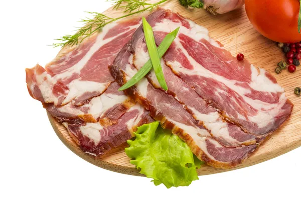 Bacon with vegetables — Stock Photo, Image