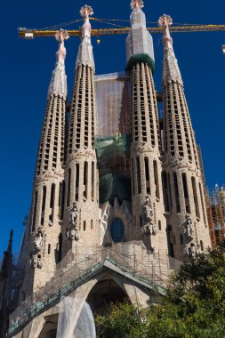 Barcelona İspanya - 28 Ekim: La Sagrada Familia - impressiv