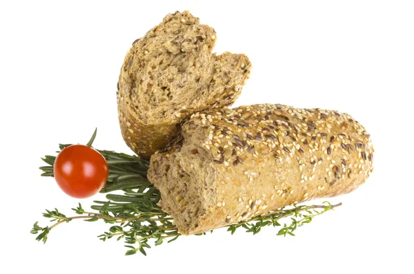 Bread with seeds and herbs — Stock Photo, Image