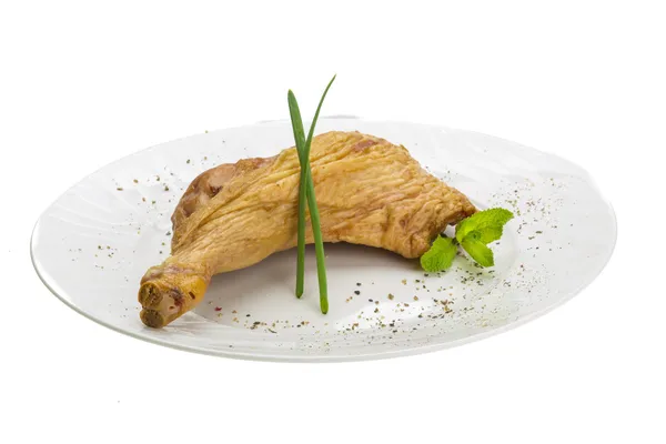 Smoked chicken leg — Stock Photo, Image