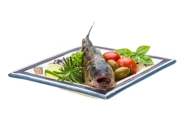 Roasted seabass — Stock Photo, Image