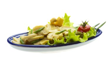 beyaz daire üzerinde beyaz izole içinde Marine mantar