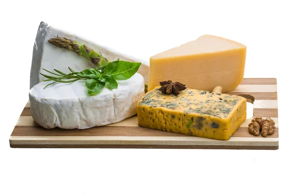 Variedade variedade de queijos — Fotografia de Stock