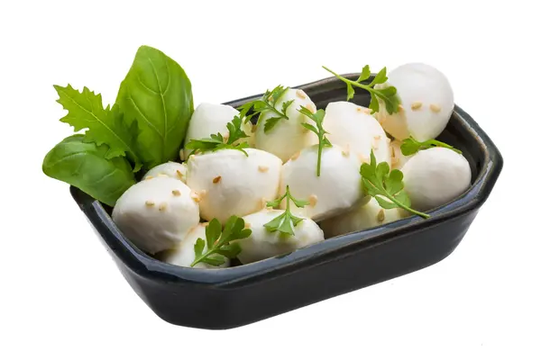 Mozzarella with herbs — Stock Photo, Image