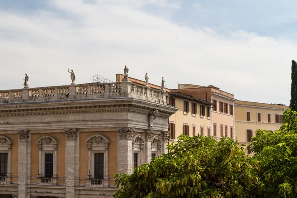 Campidoglio náměstí (piazza del campidoglio) v Římě, Itálie — Stock fotografie