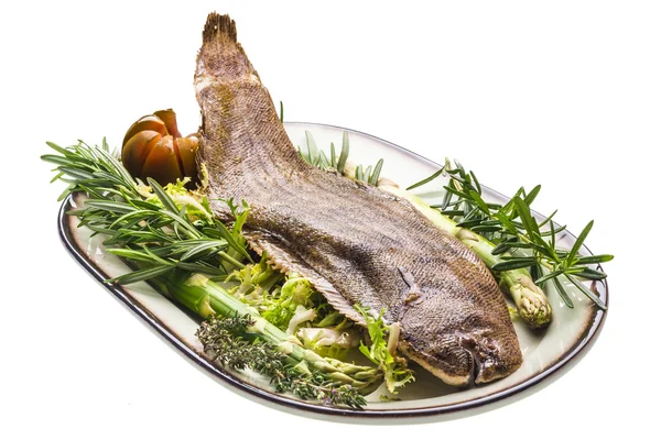 Dover sole pečené ryby — Stock fotografie