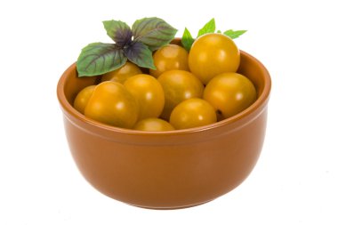 sarı parlak kiraz domates