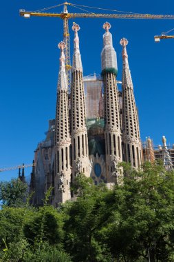 Barcelona İspanya - 28 Ekim: La Sagrada Familia - impressiv