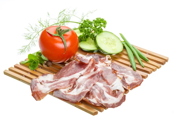 Bacon con verdure — Foto Stock