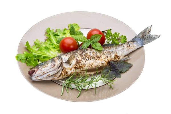 Roasted seabass — Stock Photo, Image