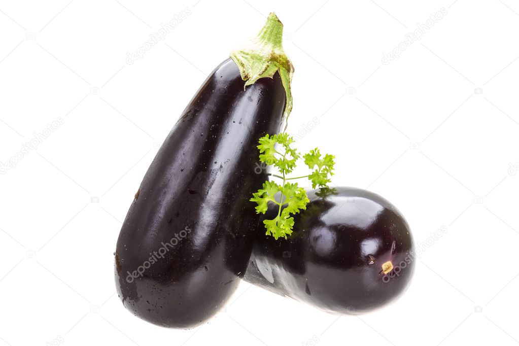 Ripe fhesh aubergine