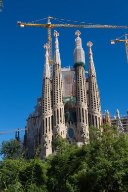 Barcelona İspanya - 28 Ekim: La Sagrada Familia - impressiv