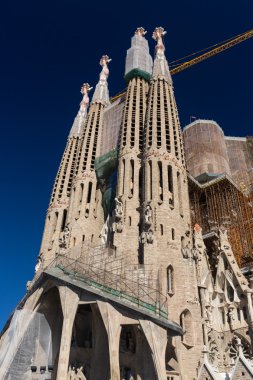 Barcelona İspanya - 28 Ekim: La Sagrada Familia - impressiv