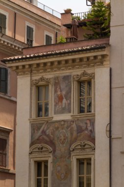 Roma, İtalya. eski şehrin tipik mimari detaylar