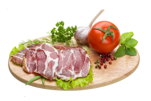 Bacon con verdure — Foto Stock