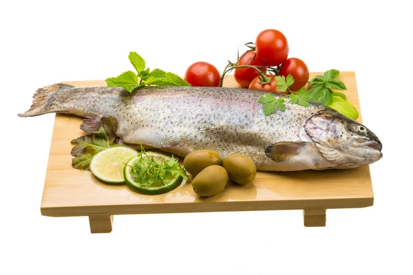 Fresh raw rainbow trout — Stock Photo, Image