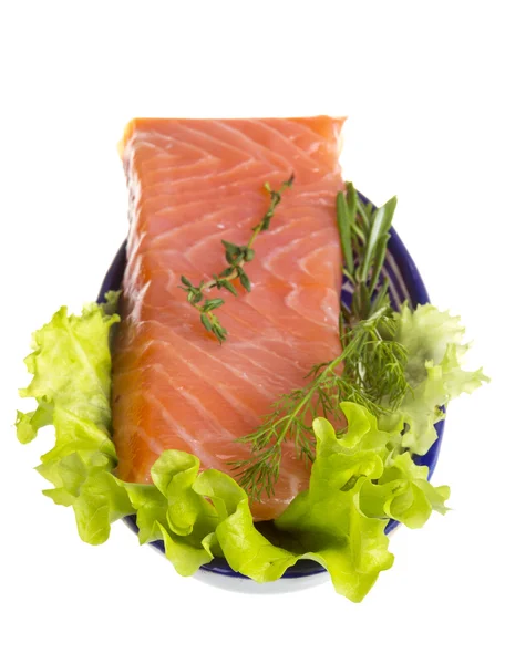 Filetto di salmone guarnito — Foto Stock
