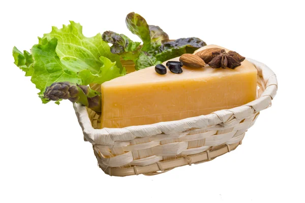 Velho queijo duro — Fotografia de Stock