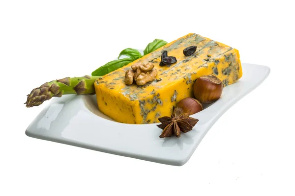 Gold cheese with mould — Stock Photo, Image