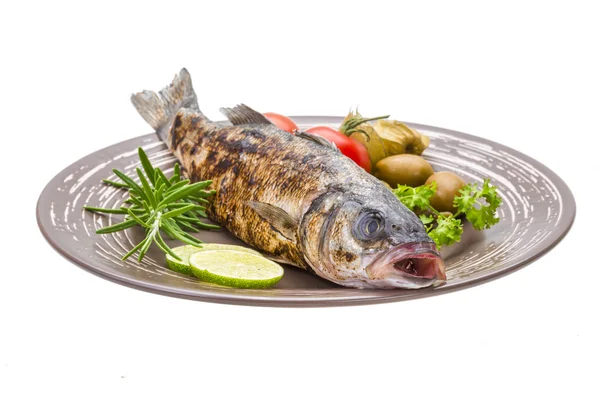 Roasted seabass — Stock Photo, Image