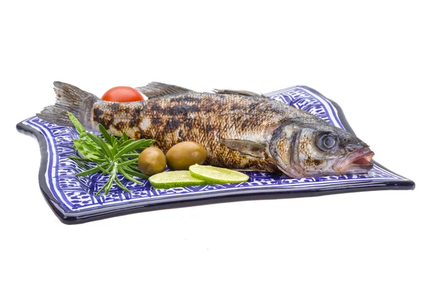 Roasted seabass — Stock Photo, Image