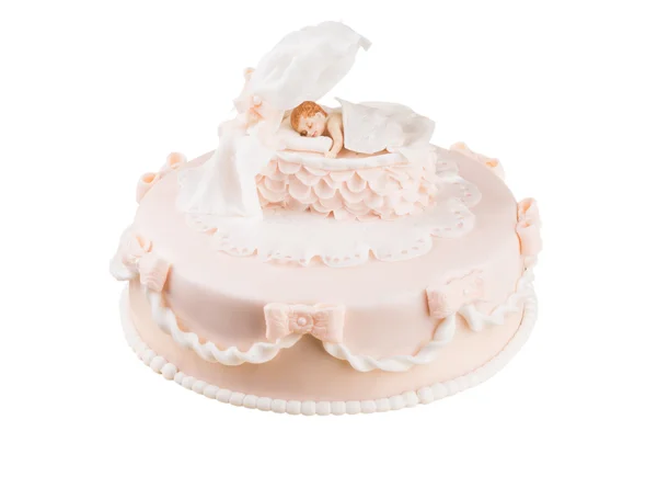 Handmande doğum günü pastası bir portre sahne atış — Stok fotoğraf
