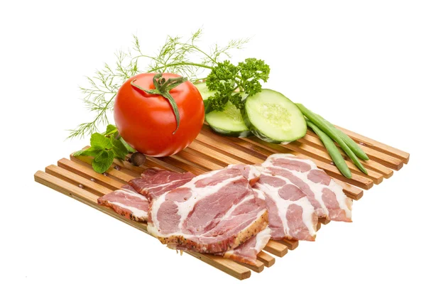 Bacon with vegetables — 스톡 사진