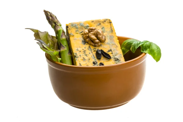 Gold cheese with mould — Stock Photo, Image