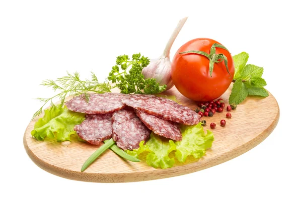 Salame fresco maturo — Foto Stock