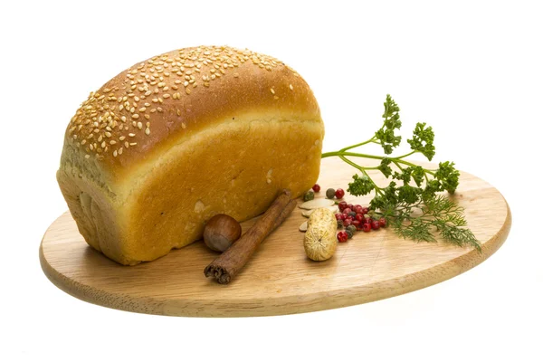 Bread with parsley and nuts — Stock Photo, Image