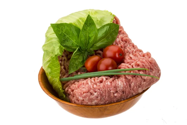 Мясо с базиликом — стоковое фото