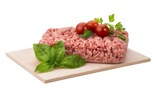 Kött fyllning med basilika — Stockfoto