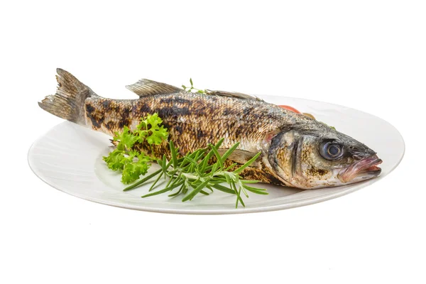 Roasted seabass — Stock Photo, Image