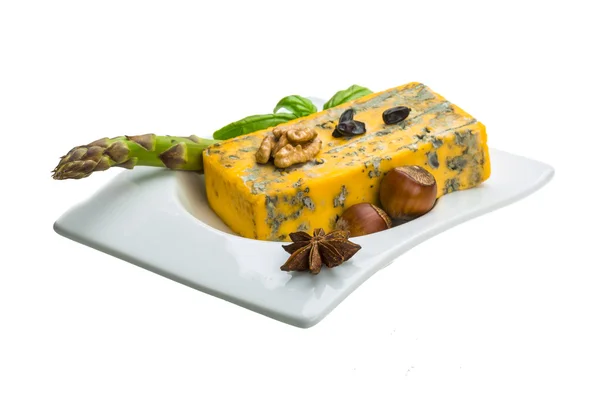 Gold cheese with mould — Stock Photo, Image